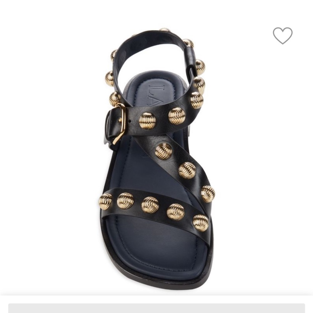 Lanvin Rita Black and Gold Women's Sandals - size 37